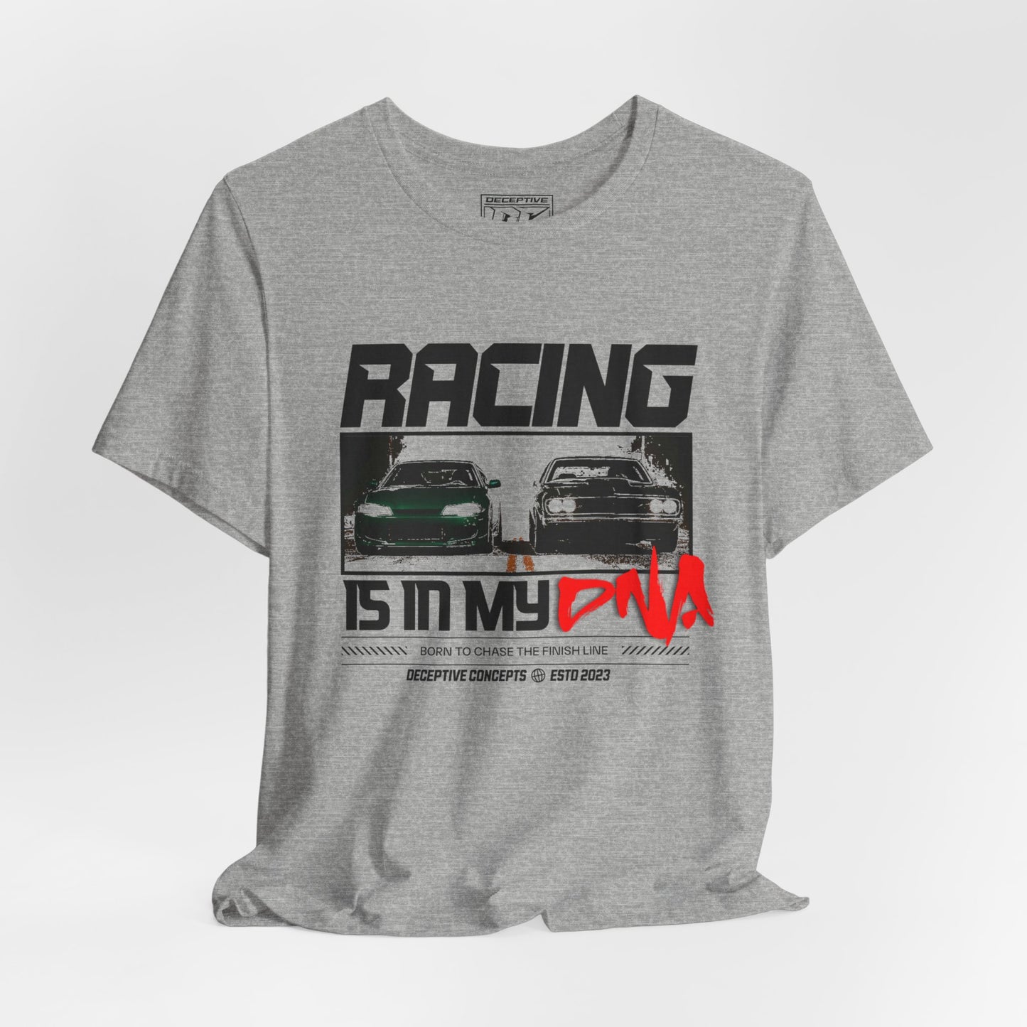 Racing Is In My DNA T-Shirt — Motorsport Graphic Tee for Car Enthusiasts
