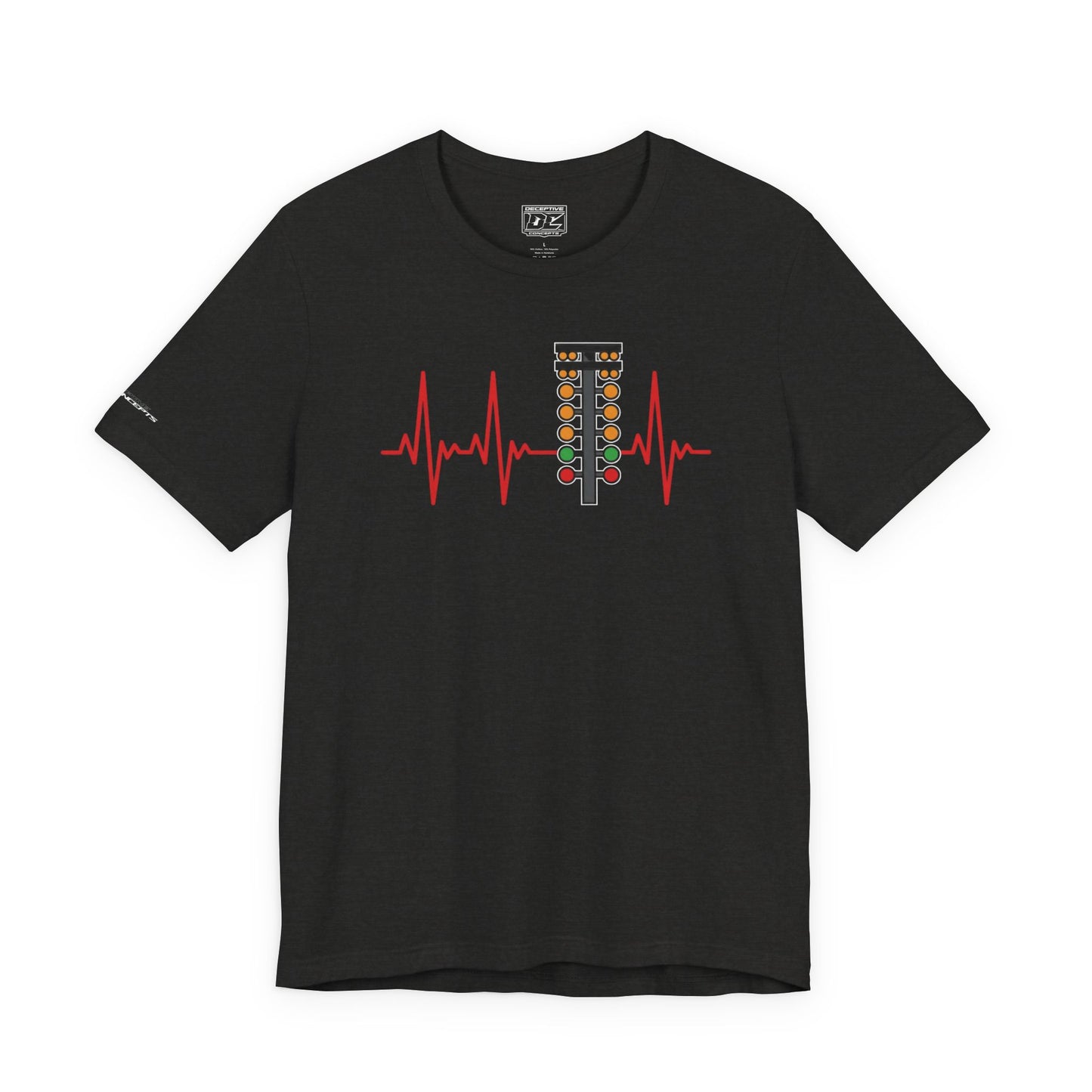 Racer’s Heartbeat – Drag Strip Light Tree Tee — Retro Signal Pulse Graphic T‑Shirt