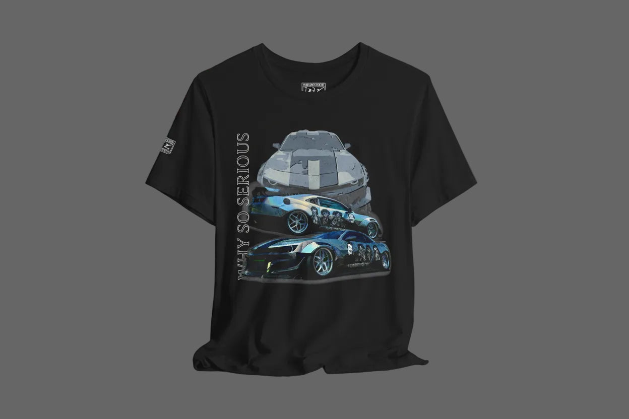 Car Enthusiast T‑Shirt — Deceptive Concepts Camaro Graphic (Why So Serious?)